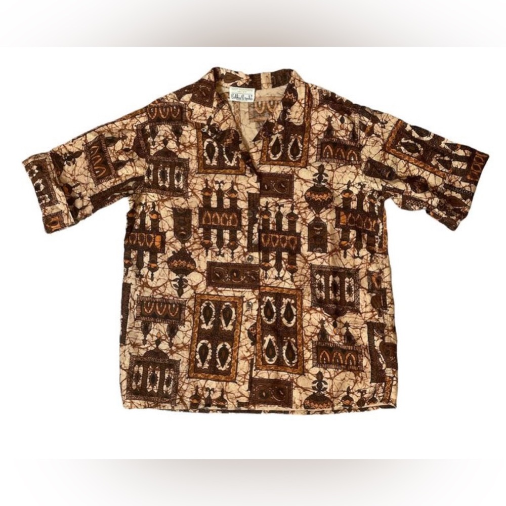Vintage 50’s Woman’s Hawaiian Tiki Blouse